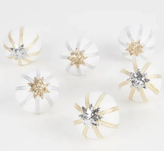 Gold & Silver Surprise Balls (x 6) Meri Meri