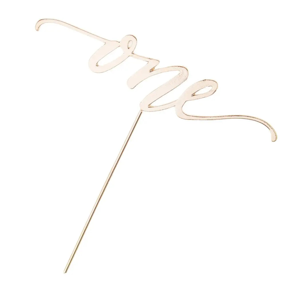 Golden Glitter One Birthday Cake Topper The Party Ville