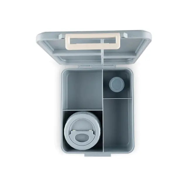 Grand Lunch Box With 4 Compartments And 1 Food Jar - Spaceship -Dusty Blue Citron