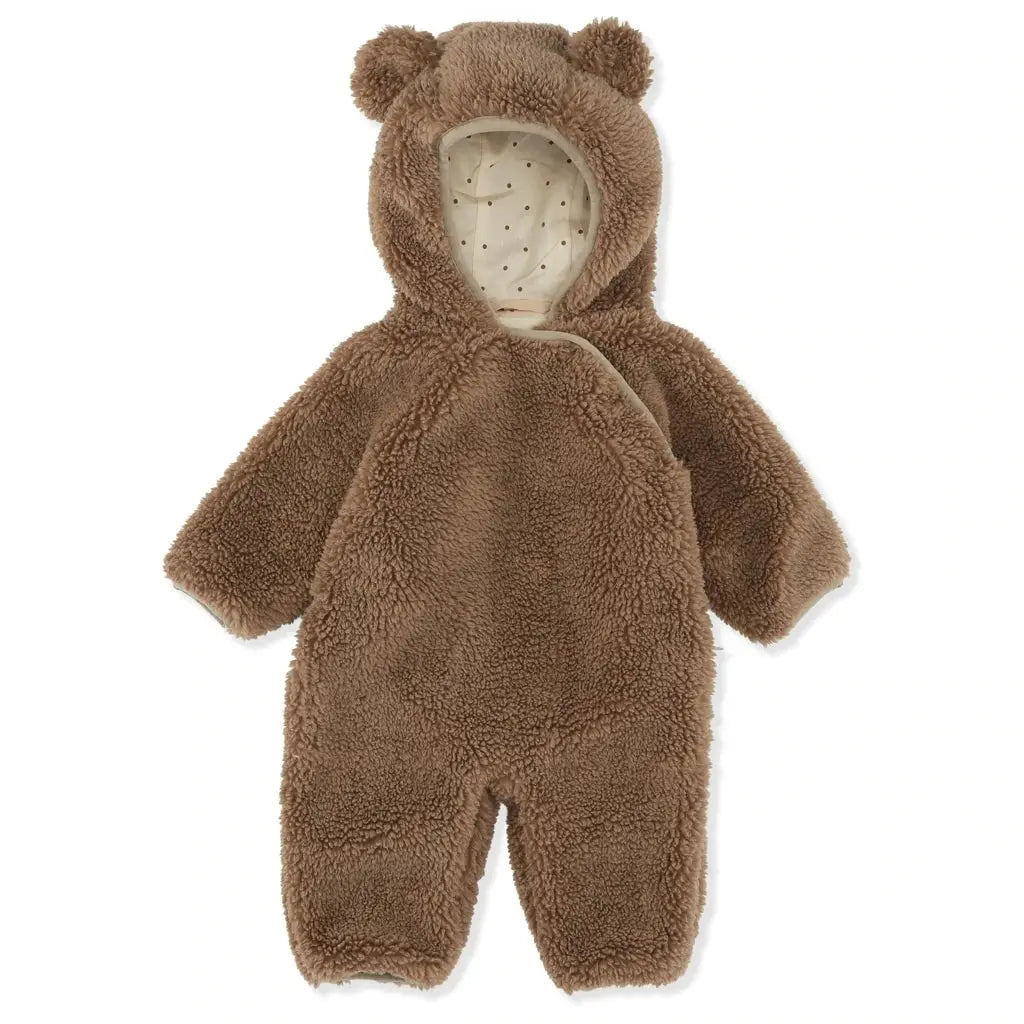 Grizz Teddy Onesie - dark brown Konges Slojd
