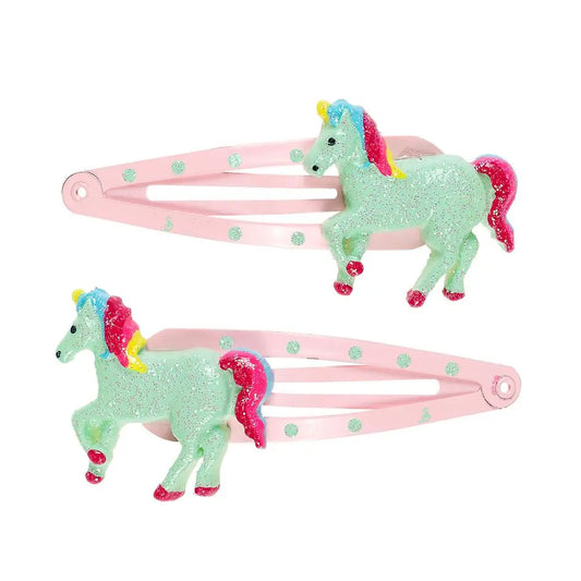 Hairclip Aike, unicorn light pink-mint (2 pcs/card) Souza