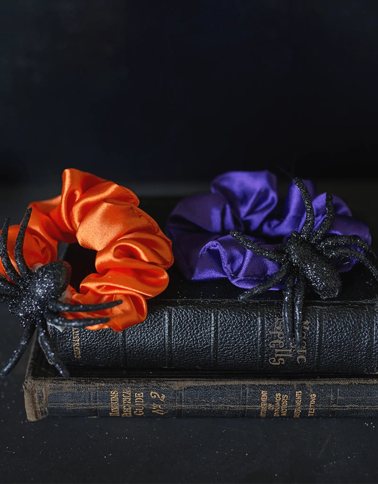 Halloween hair accessories spider/ bat bow scrunchie Great Pretenders