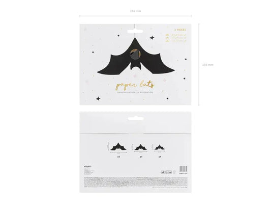 Hanging decoration Bats black Partydeco