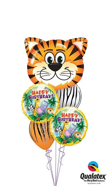 Happy Birthday Jungle Friends Foil Balloons qualatex