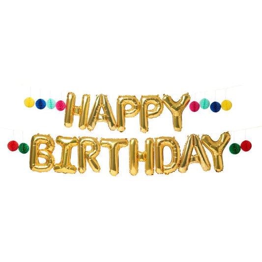 Happy Birthday balloon garland Meri Meri