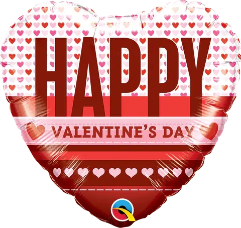 Heart Happy Valentine Foil Balloon qualatex