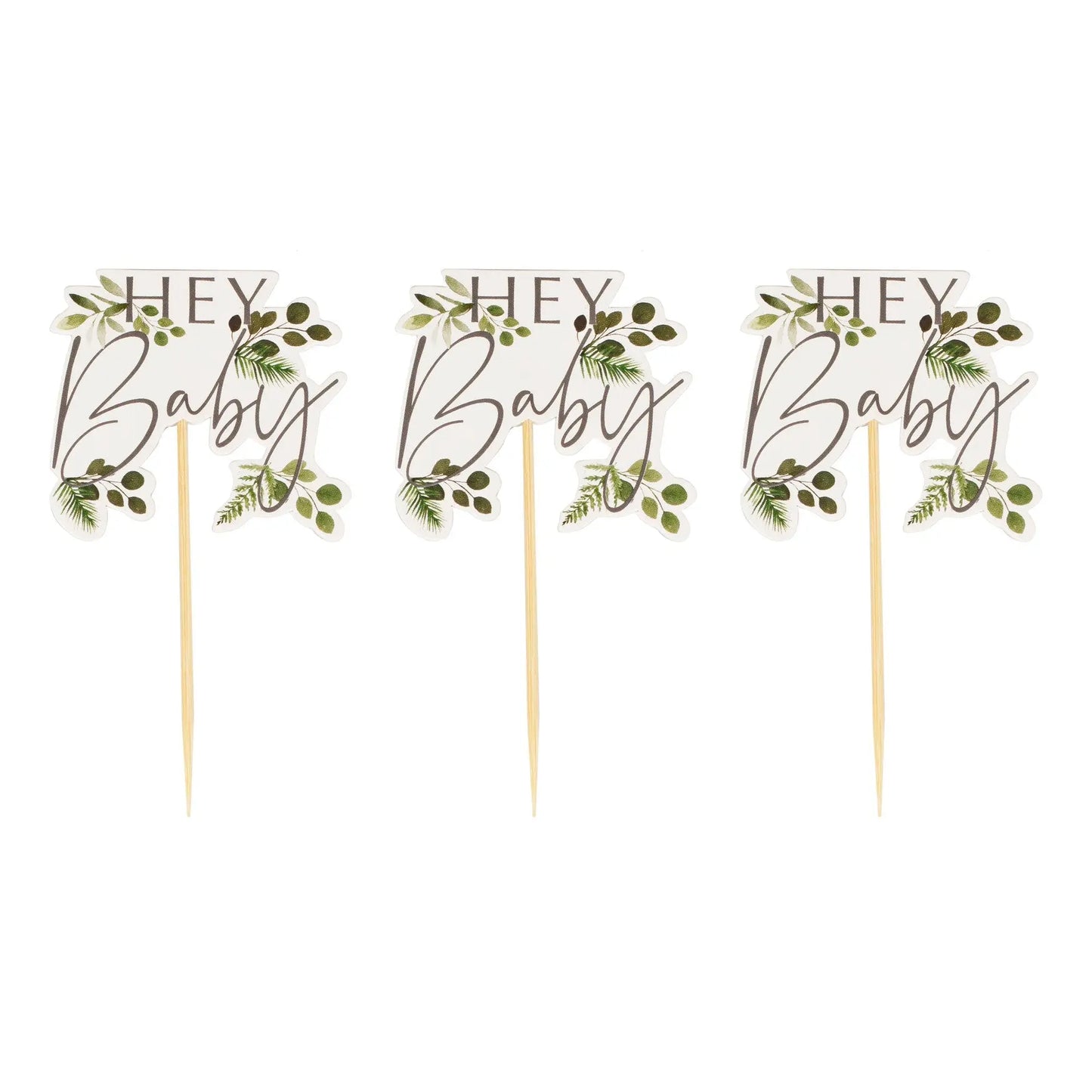 Hey Baby Shower Cupcake Toppers Ginger Ray