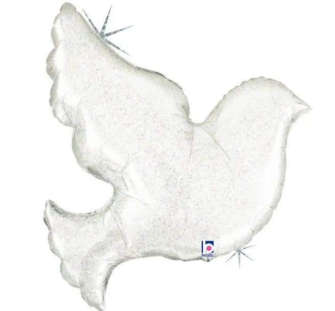 Hologrqphic dove foil balloon Foil