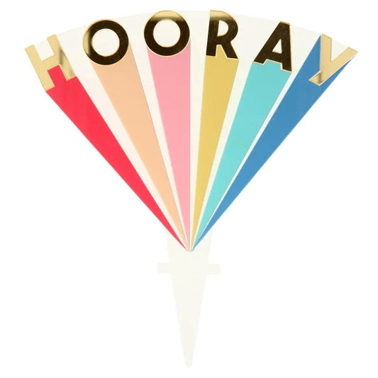 Hooray Acrylic Cake Topper Meri Meri