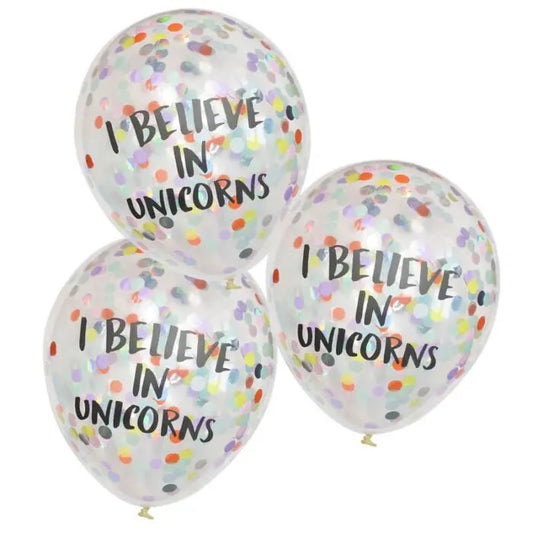 I BELIEVE IN UNICORNS CONFETTI BALLOONS - PASTEL PARTY Ginger Ray
