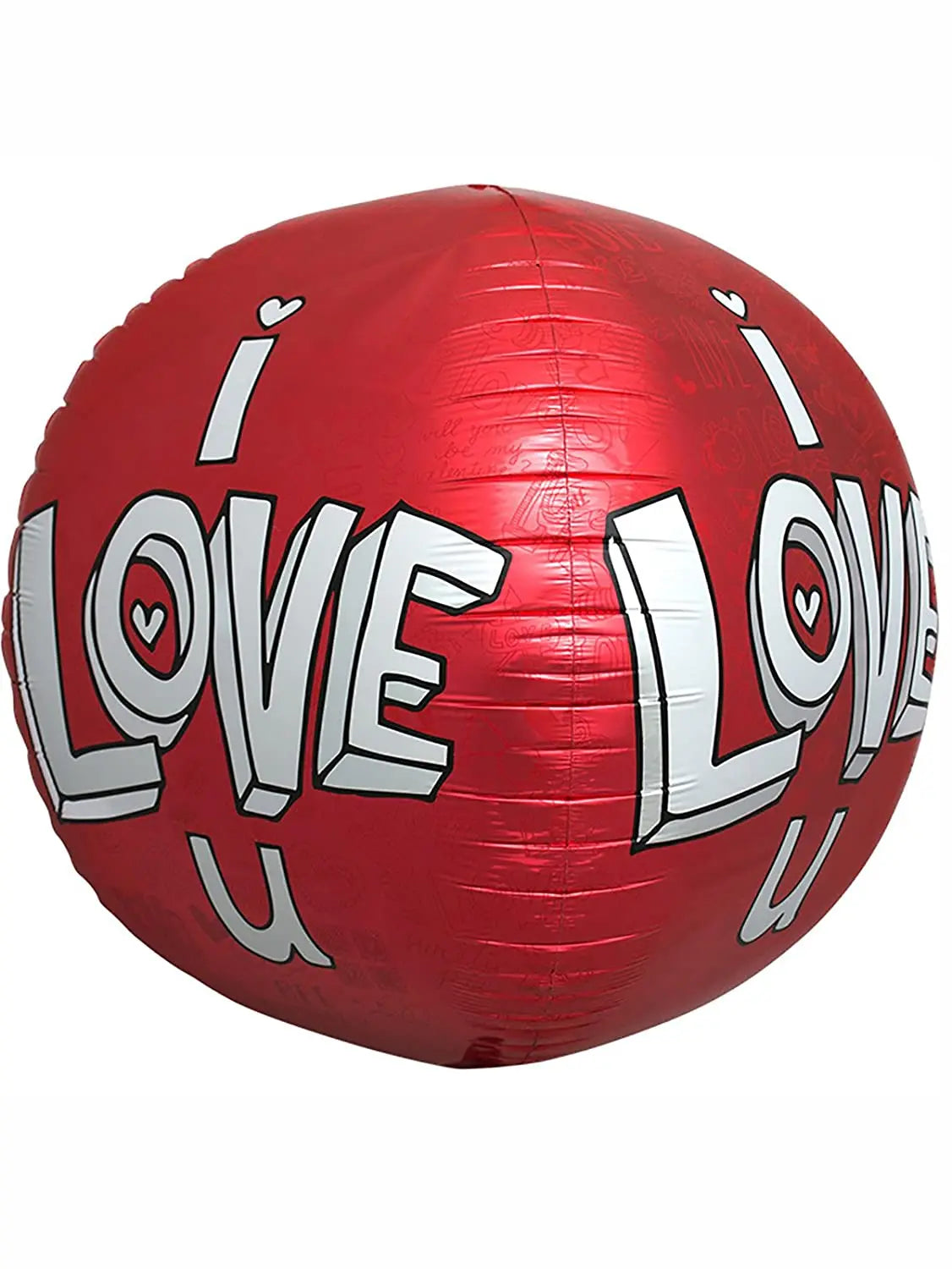 I Love U Doodles Sphere Helium Foil Balloon thepartyville