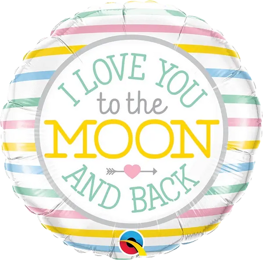 I Love You To The Moon Foil Balloon qualatex