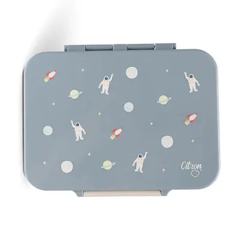 Incredible Tritan Lunch Box With 4 Compartments - Spaceship-Dusty Blue Citron