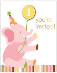 Invitations - First birthday girl! Meri Meri