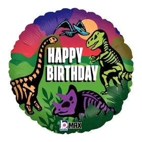 Jurassic happy birthday qualatex