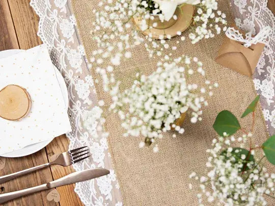 Jute table runner Partydeco