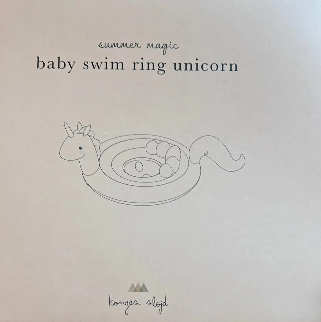 (KS4862) Baby Swim Ring Unicorn Konges Slojd