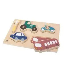 Kleiner Fahrer aus Holz Chunky Puzzle Sebra
