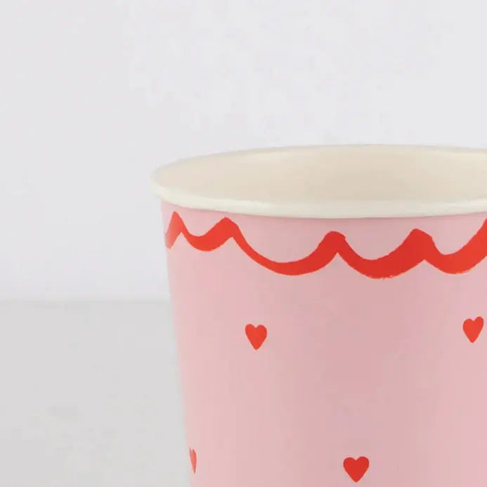 Lacy Heart Cups (x 8) Meri Meri