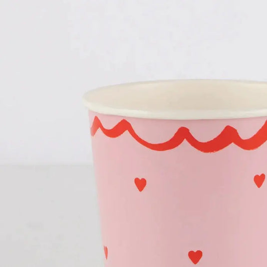 Lacy Heart Cups (x 8) Meri Meri