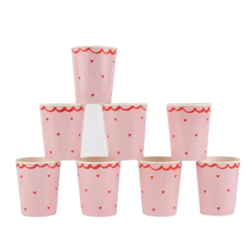 Lacy Heart Cups (x 8) Meri Meri