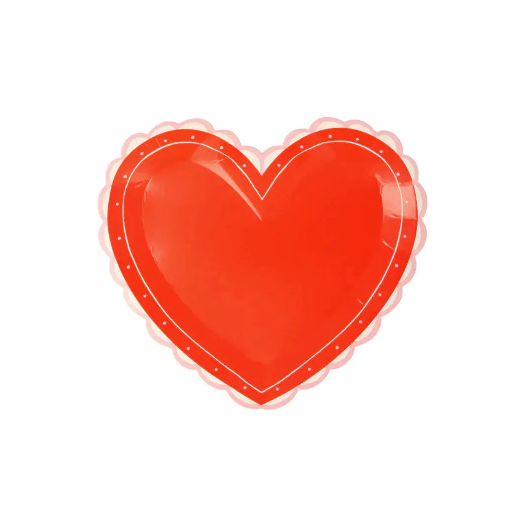 Lacy Heart Large Plates (x 8) Meri Meri