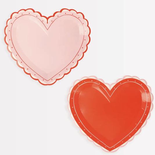 Lacy Heart Small Plates (x 8) Meri Meri