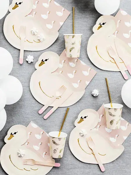 Lovely Swan Paper cups Partydeco