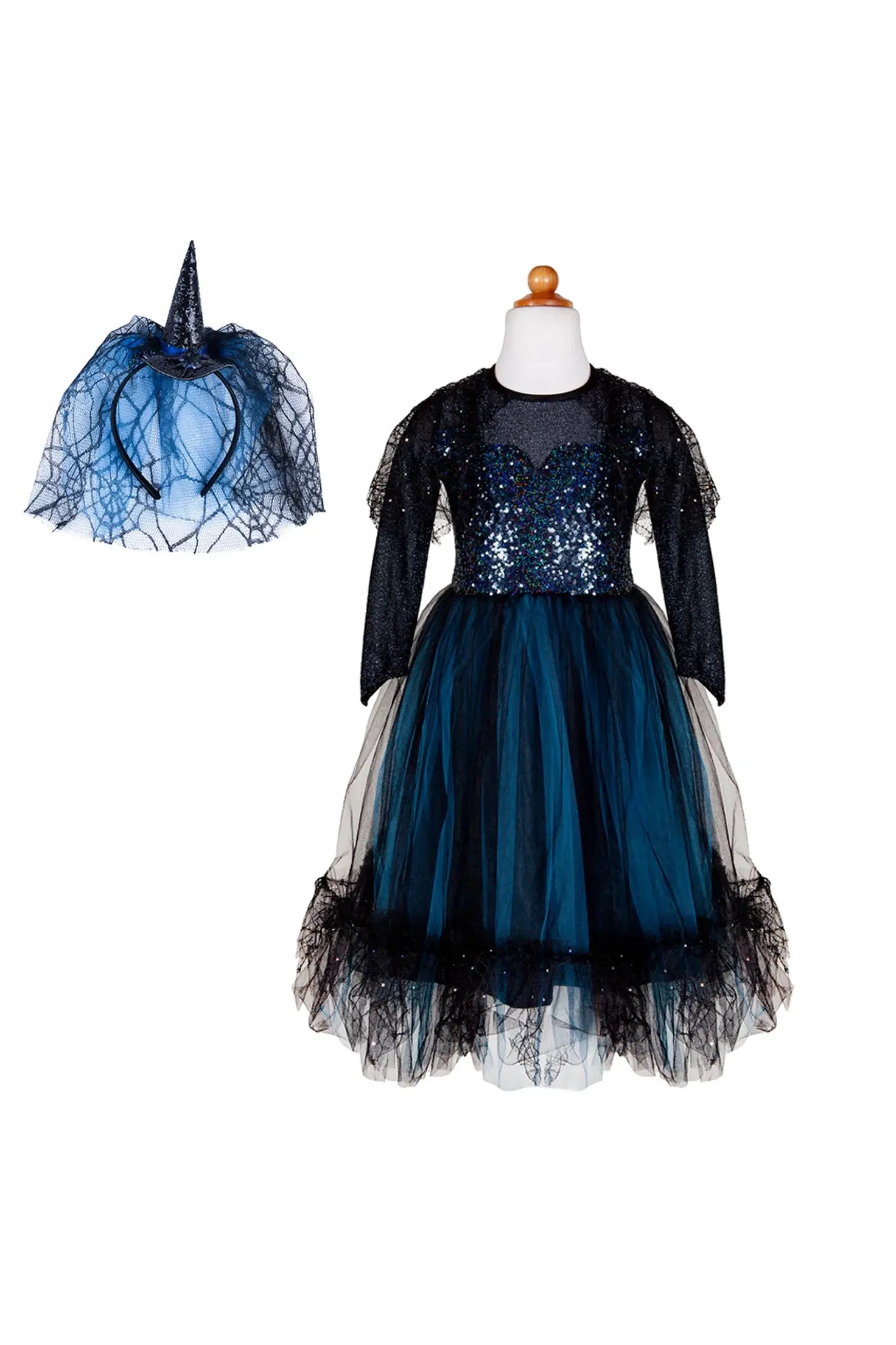 Luna the midnight witch - dress costume with headband - Halloween Great Pretenders
