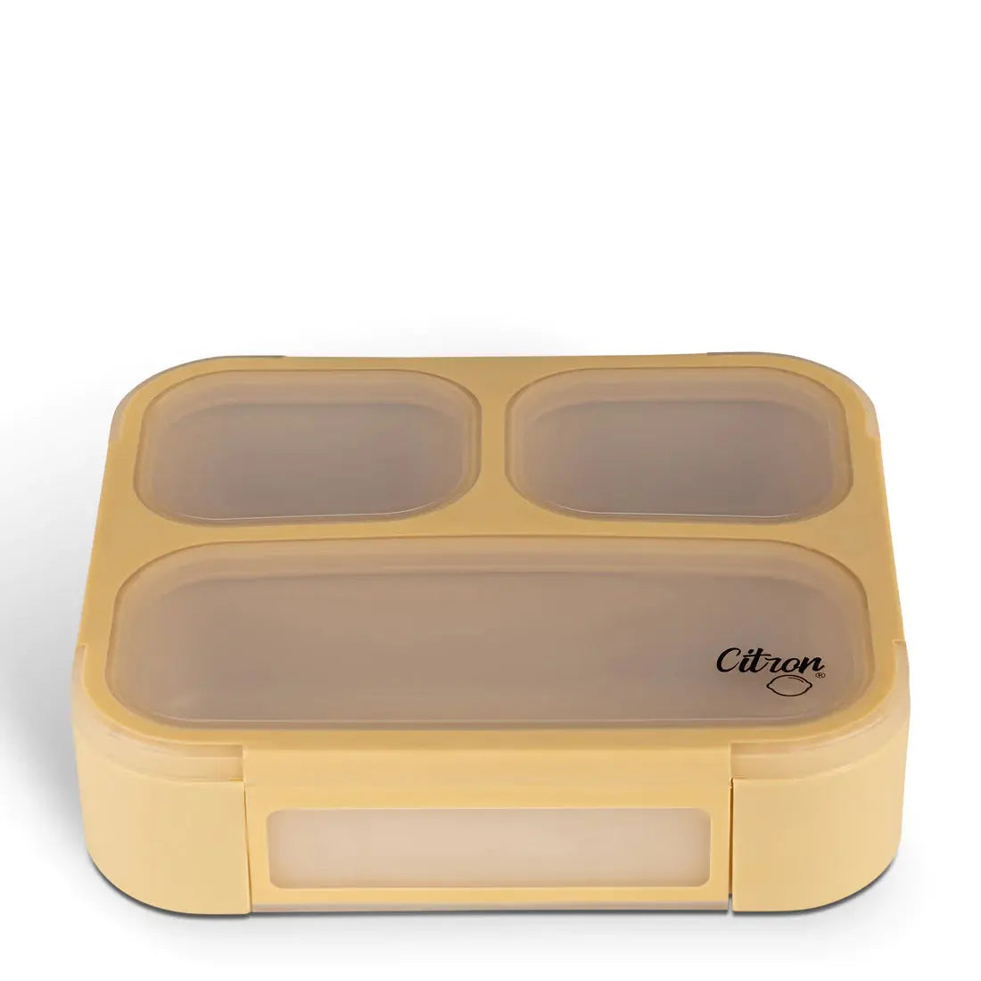 Lunch Box with Fork and Spoon - Yellow Citron