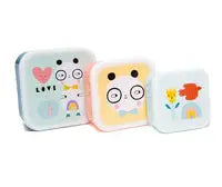 Lunch box set panda love Petit Monkey