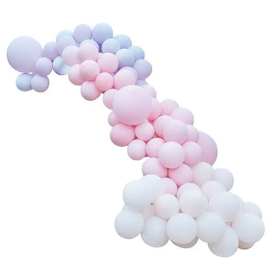 Luxe Pastel Pink and Purple Balloon Arch Kit Ginger Ray