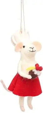 Mary Baker Mouse Felt Decoration SASS AND BELLE