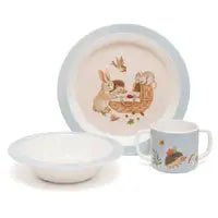 Melamine bowl animal craddle dove blue Petit Monkey