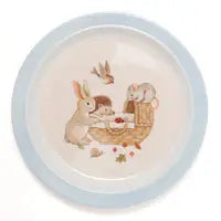 Melamine plate animal craddle dove Petit Monkey