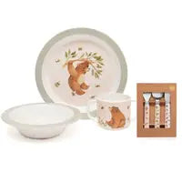 Melamine plate bear sage Petit Monkey