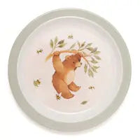 Melamine plate bear sage Petit Monkey
