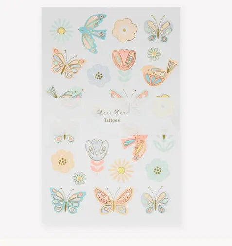 Meri Meri -  Birds & Butterflies tattoos Meri Meri