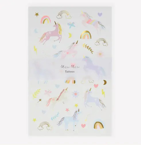 Meri Meri - Unicorn tattoos Meri Meri