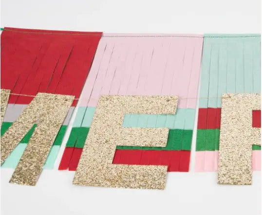 Merry Christmas Fringe Garland Meri Meri