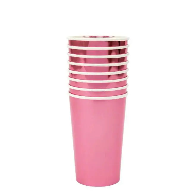 Metallic Pink Highball Cups Meri Meri