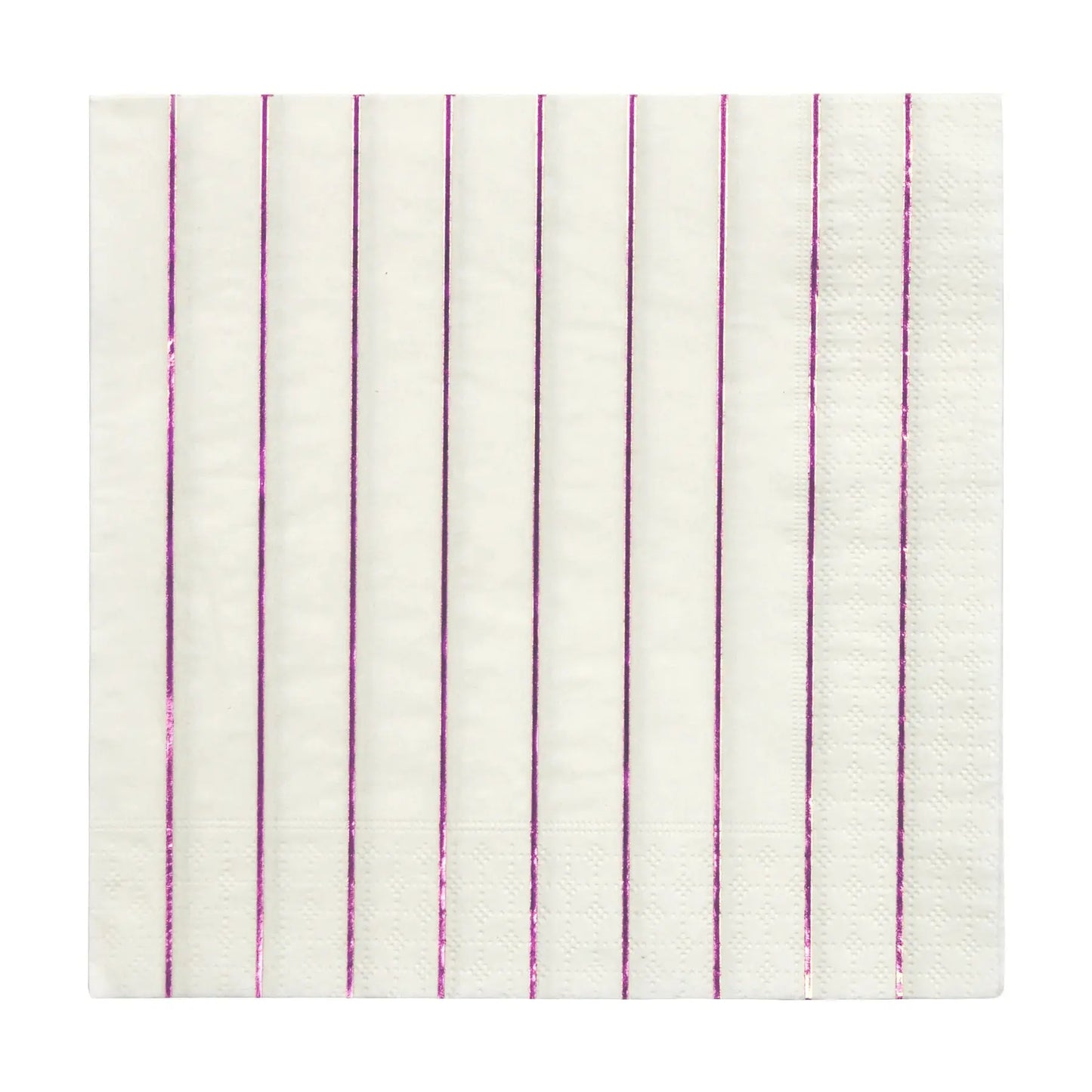 Metallic pink stripe large napkins Meri Meri