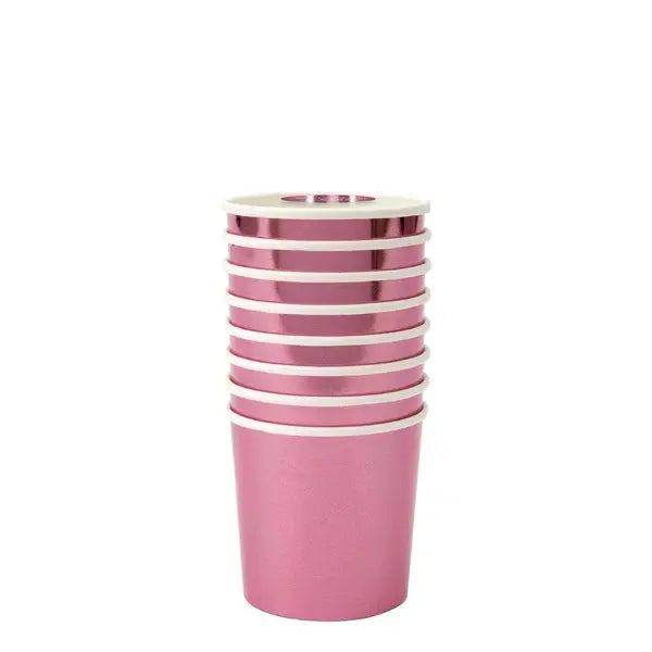 Metallic pink tumbler cups Meri Meri