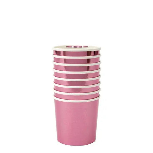 Metallic pink tumbler cups Meri Meri