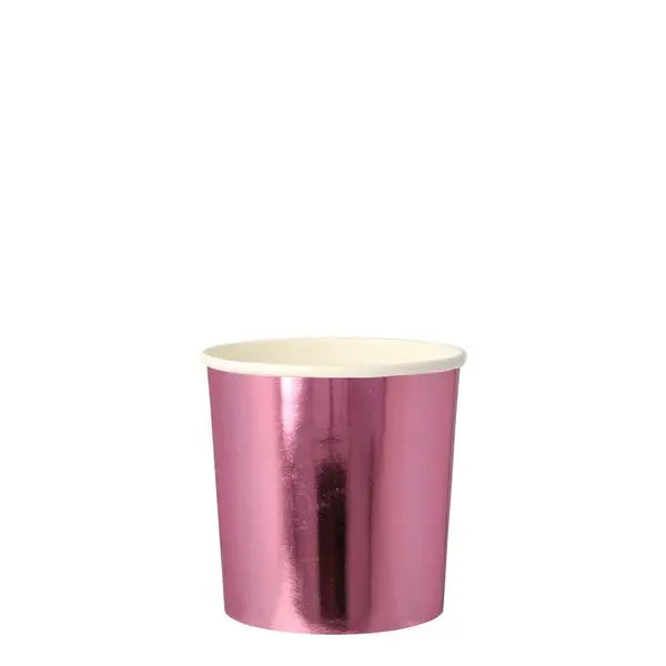 Metallic pink tumbler cups Meri Meri
