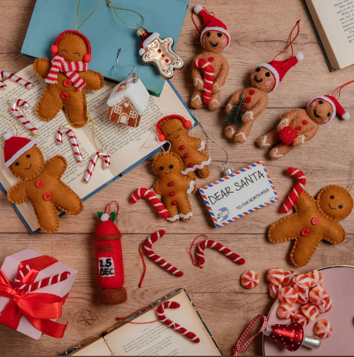 Mini Felt Candy Canes - set of 4 SASS AND BELLE