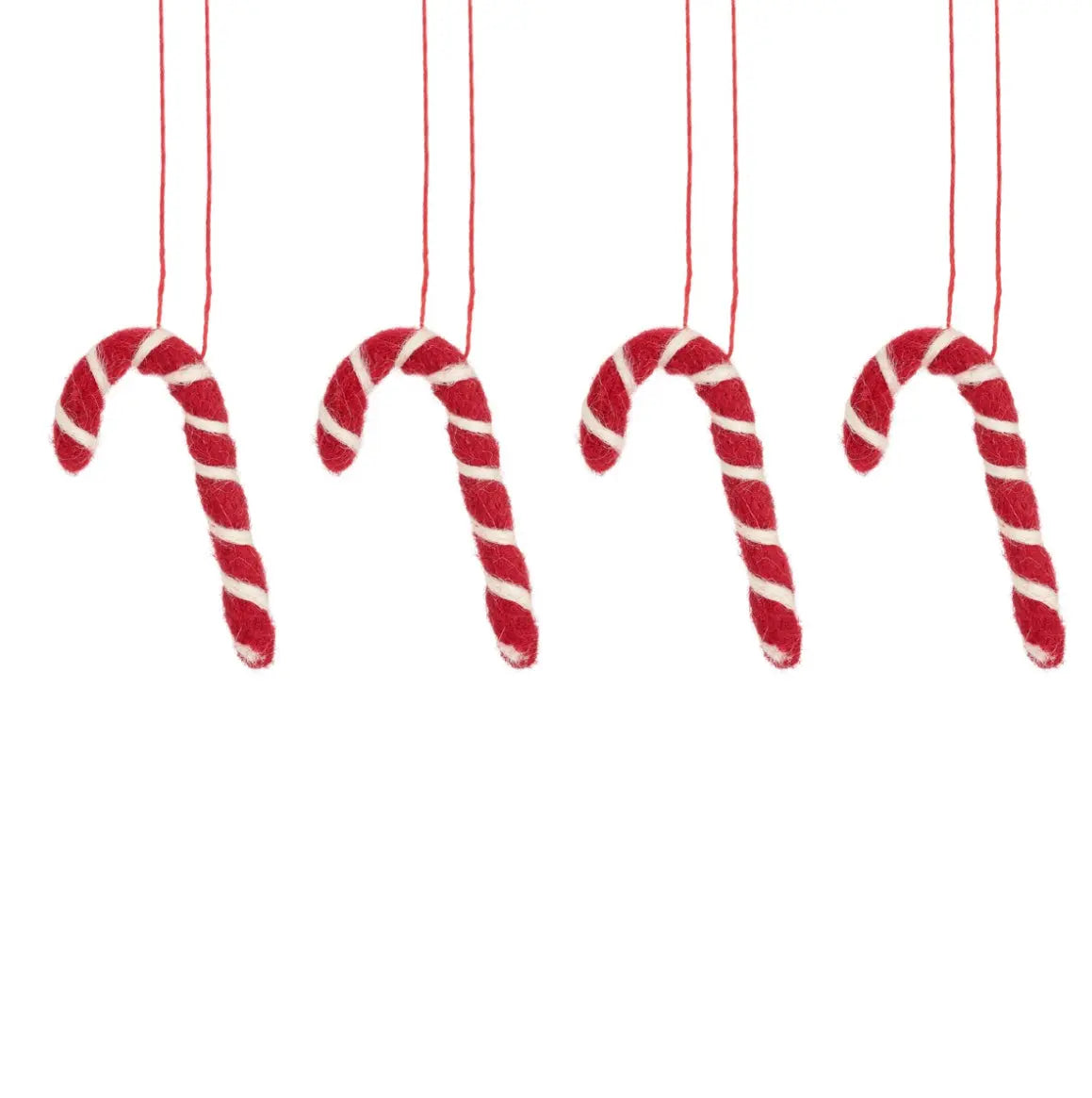 Mini Felt Candy Canes - set of 4 SASS AND BELLE