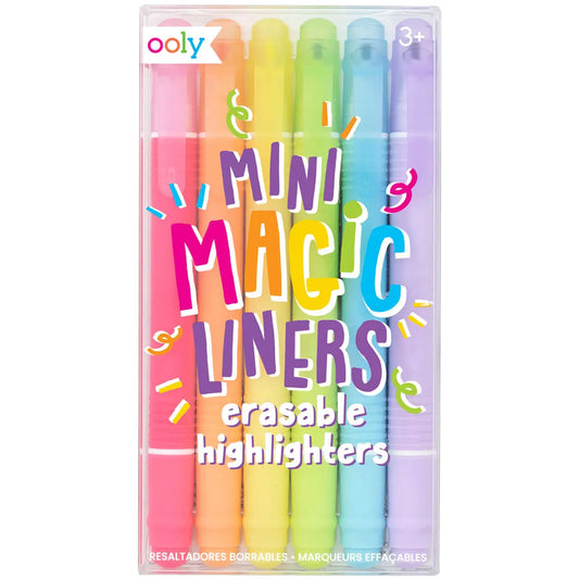 Mini Magic Liners Erasable Highlighters – Set of 6 OOLY