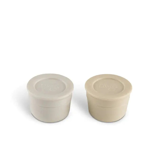Mini Sauce Containers - Cream + Cool grey Citron