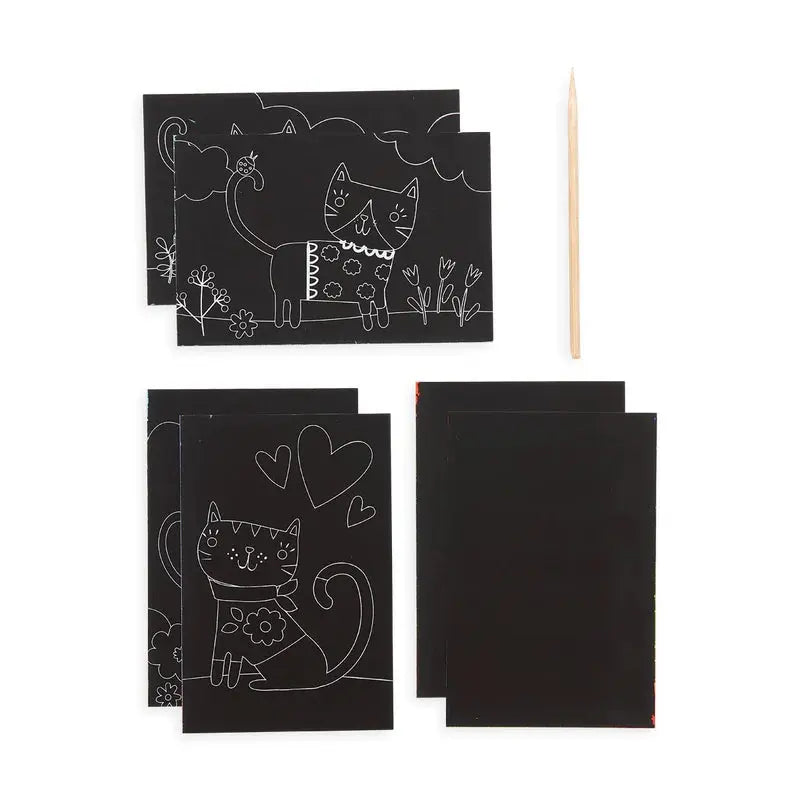 Mini Scratch & Scribble Art Kit Cutie Cats OOLY